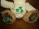 Kiddiefun Ireland Good Luck Shamrock Bear 12 inch Made Dublin Ireland Europe