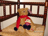 Harrods Bear Red Union Jack With Baby in Scarf 91773
