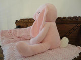Baby Lot Piccolo Bambino Large Pink Bunny Rabbit & Handmade Knitted Quilt