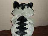 Large Stuffed Plush Funny CAT 14 Inch Grey Black White