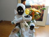 Wooden Dolls Black Mother Baby & Girl Handmade Creaciones KATY Puerto Plata DR