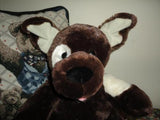 Brown and Creme Plush PUPPY DOG with Tongue Super Soft