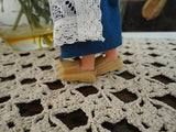 Dutch Holland Doll Authentic Costume & Wooden Clogs 7 inch