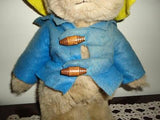 Vintage PADDINGTON BEAR Fully Jointed 12 inches Shaggy Plush