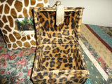 Leopard Plush Wooden Jewelry Box & Giraffe Plush Padded Wood Picture Frame
