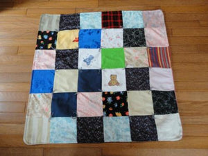 Handmade Vintage Flowered Patchwork QUILT Tapestry Flannel Cotton 31 x 31 inch