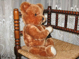 Hermann Germany 45 cm Reddish Brown Mohair Teddy Bear Vintage