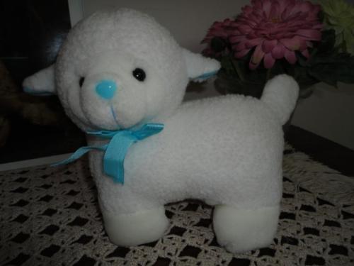 Vintage Baby Lamb Sheep Plush Toy 8 inch