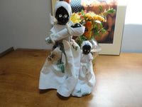 Wooden Dolls Black Mother Baby & Girl Handmade Creaciones KATY Puerto Plata DR