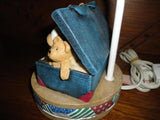 Toy Box Teddies Nursery Lamp KIDSLINE 8 Bears in a Suitcase Resin 15 inch