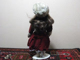 Germany Brunette Porcelain Doll Winter Clothing & Hand Warmer NIB