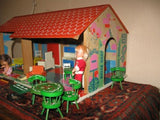 Vintage Wooden France Summer Doll House by Sio Holland 1970s