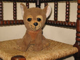 Bart Struis Holland Big Pop Eye Sitting Brown Chihuahua Dog Plush Funny Face