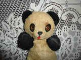 Antique Old Panda Bear 8 in. Squeaker Wood fibers Rare