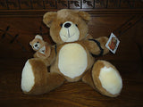 Ganz Back Pack Pals BEAR with Baby and Pouch 1997 H2708