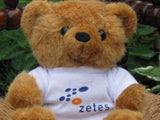 Small Brown Teddy Bear Plush Wearing ZETES Shirt JKS Holland