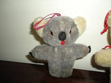 Antique Mohair KOALA & TEDDY BEAR Lot of 2 Tongue Bears Glass Eyes