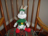 Play by Play Bugs Bunny Christmas Elf Plush 15in Looney Tunes Warner Bros 1998