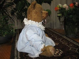 Antique Hermann BEHA Germany Girl Bear 15 Inch Glass Eyes 1930s