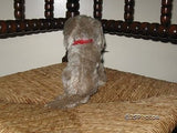 Antique Fechter Austria 1950s Old Gray Mohair Dog Sitting Rare 6 Inch 10070