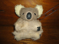 Koala Bear Vintage Real Fur Glass Eyes Leather Claws & Nose 6 inch