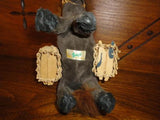 Antique 1950s Jays Made in Ireland DONKEY Toy 6 Inch Real Fur Mane Glass Eyes