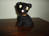 Antique Tin Wind Up Halloween Black Cat Made in Japan Hologram Eyes