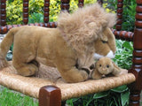 Lion Plush Carrying Baby Cub in Mouth Kempenaar Holland