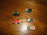 Galoob Micro Machines 1986 1987 1990 Roadchamps Truck  Army VW Lot of 5 Total