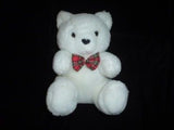 Ganz Sitting Bear ASST White G109 Plaid Bow 7 Inch 1993 1994
