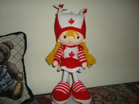 Canadian Canada Maple Leaf DOLL 15 inches Soft Stuffed