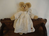 Handmade Artist One of a Kind ANGEL BEAR with Wings 20 inch Painted