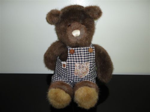 Gund Bear Tales Vintage 1985 Brown Bear in Overalls 15 inch ...