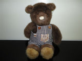 Gund Bear Tales Vintage 1985 Brown Bear in Overalls 15 inch ADORABLE
