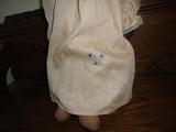 Vintage Dolly Handmade England Stuffed Cotton Doll with Braids 20 inch