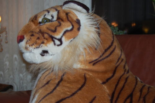 Extra Large White Tiger Soft Toy Giant Bengal Tiger Plush Bentoy Belgium Realistic 54 Inch 138cm Big Super Soft