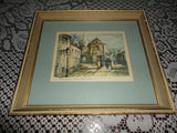 Antique Simpsons Framed Art PARIS Eglise St Pierre De Montmartre Church