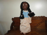 Vintage Dolly Handmade England Stuffed Cotton Doll with Braids 20 inch
