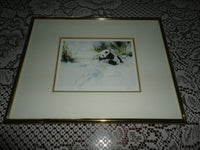 Canadian Artist Dale Cooper BAMBOO PALACE Panda Art Print Framed