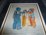 Canadian Artist John Newby Hand Signed Titled Its My Turn Print Framed