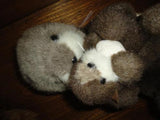 Vintage Sea Otter with Baby and Shell Stuffed Plush CUTE