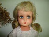 König und Wernicke Germany Antique 50s Doll 17" Glass Eyes Porcelain Teeth Cries