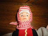 Vintage Handmade Europe Doll RARE Cardboard Body Moveable Puppet Head