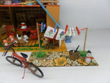 Vintage 1970s Doll House Okwa Netherlands Miniatures Dolls Furniture Complete