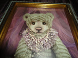 One & Only Bears Artist Michelle Lamb OOAK ECHO Bear Photo Art Card Framed 2004