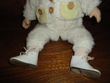 Porcelain Musical Moving Baby Doll w Teeth Glass Eyes Wind up Twinkle Lil Star