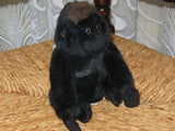 Gorilla Monkey Geharo Netherlands Dutch Sitting Black Grey Plush