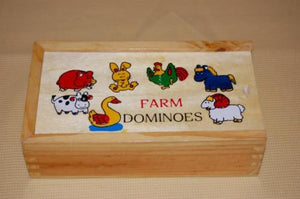 Agathan's Wooden Toys Netherlands Farm Dominoes Domino 28 pieces in Box