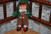 Vintage Austrian Tiroler Boy Doll with Backpack 23 cm Austria