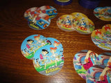 Flintstones 1986 Toy Lot 3 Rubber Figures 1994 Days Inn 18 Cards w Case